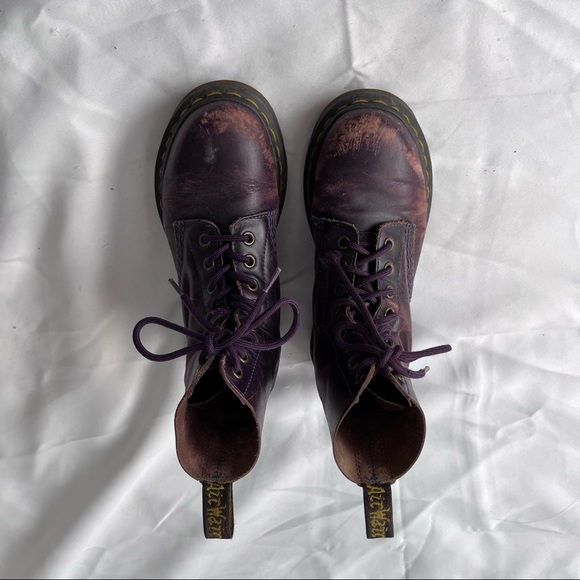 Dr. Martens 1460 Pascal Purple Leather Boots - Picture 7 of 8